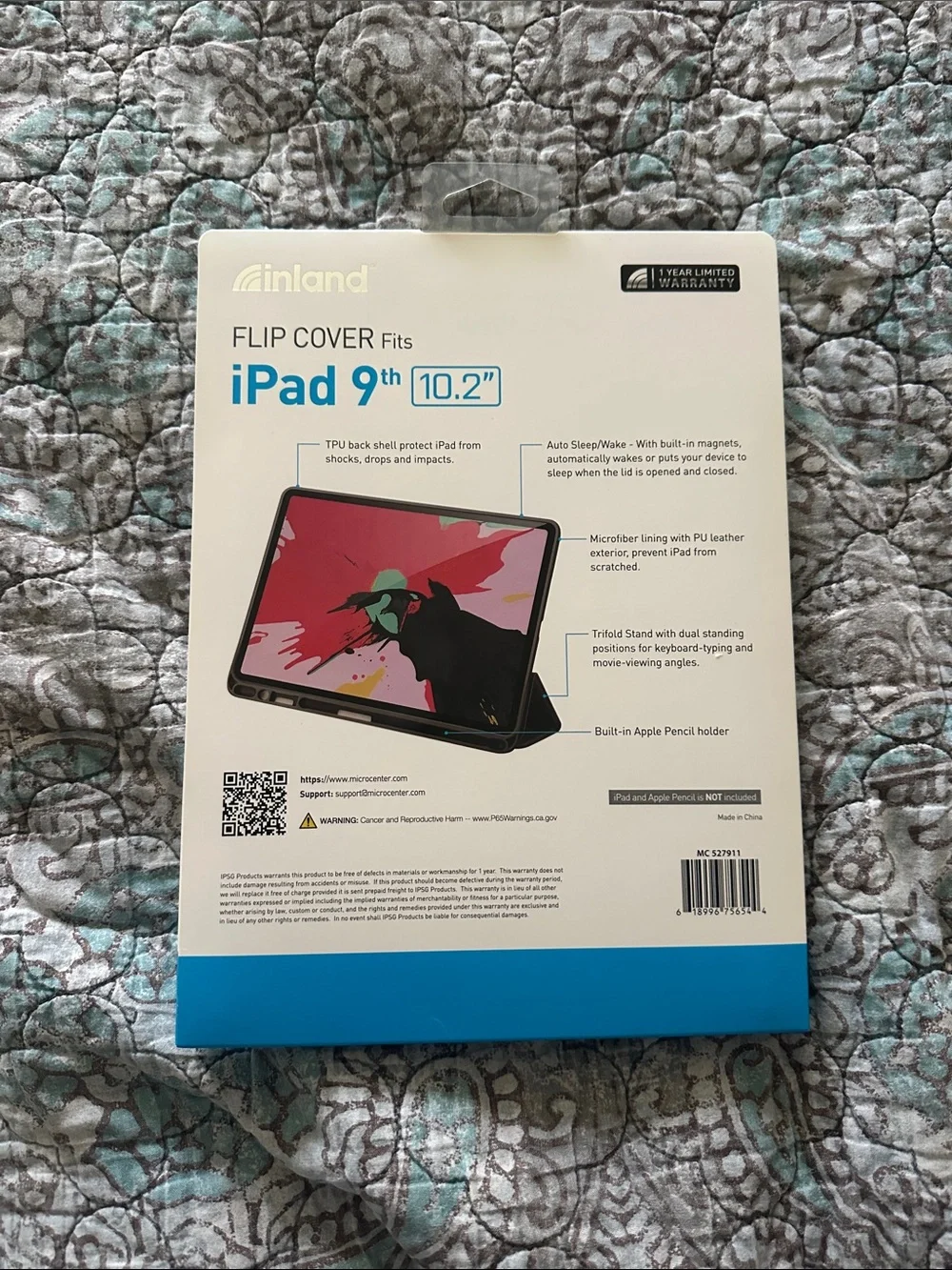 Inland Flip Cover For iPad 10.2